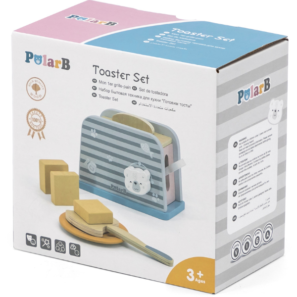 Set de joaca din lemn "Mic dejun cu toaster", 8 piese [3]
