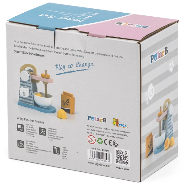 Set de joaca din lemn "Mixer", 4 piese [11]