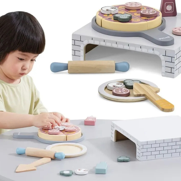 Set de joc din lemn "Pizzerie", 19 piese [6]