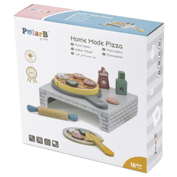 Set de joc din lemn "Pizzerie", 19 piese [3]