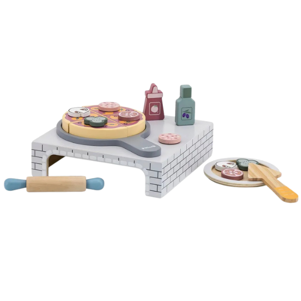 Set de joc din lemn "Pizzerie", 19 piese [2]