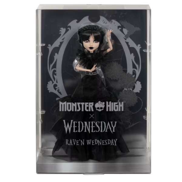 Set de joc Monster High "Păpușa Wednesday în Rochie", cu accesorii [3]