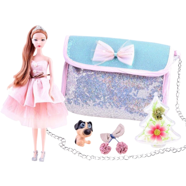 Set de joc: păpușa Emily cu accesorii + geanta pentru copii [10]