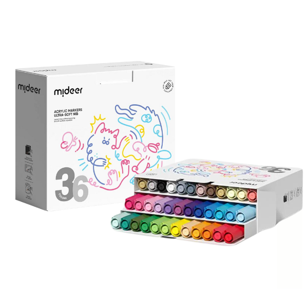 Set de markere acrilice cu peniță ultra moale, 36 culori [1]
