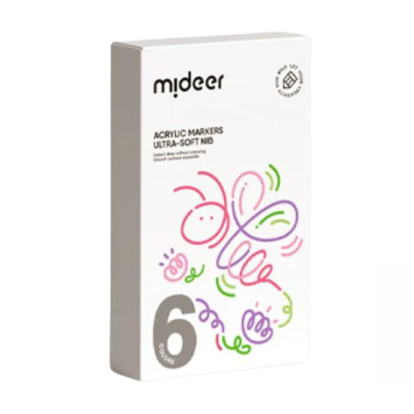 Set de markere acrilice cu peniță ultra moale, 6 culori [3]