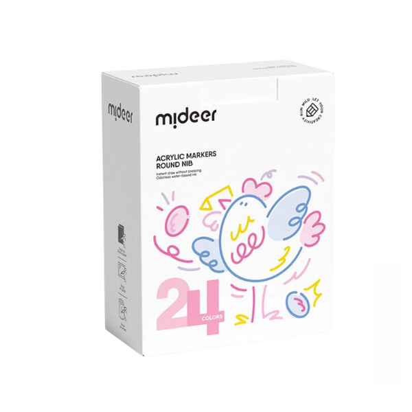 Set de markere acrilice cu vârf rotund, 24 culori [3]