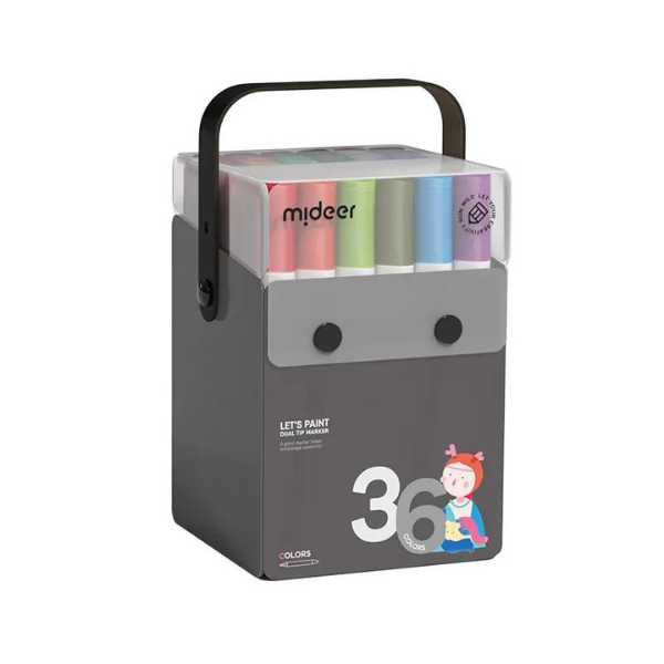 Set de markere semitransparente cu vârf dublu, 36 culori [3]