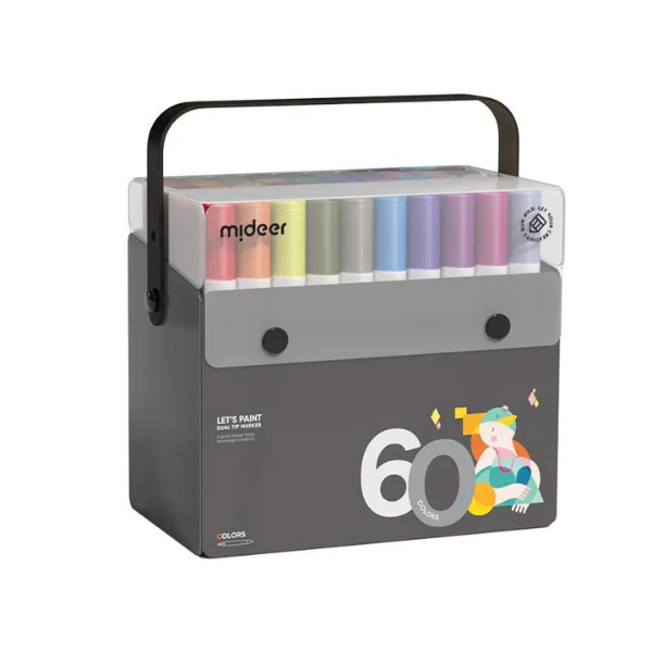 Set de markere semitransparente cu vârf dublu, 60 culori [3]
