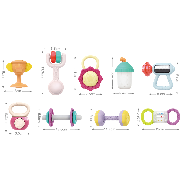Set de zornăitoare și ventuze "Baby Gym", 9 modele [2]