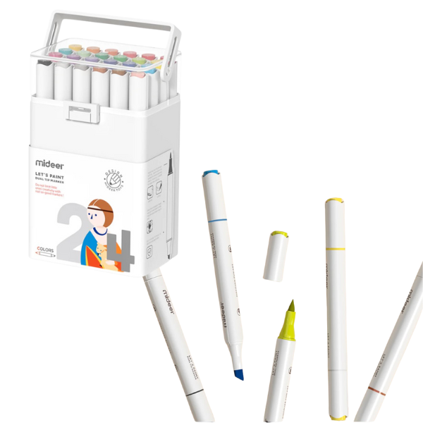Set markere pentru schiță cu 2 capete, 24 culori [1]