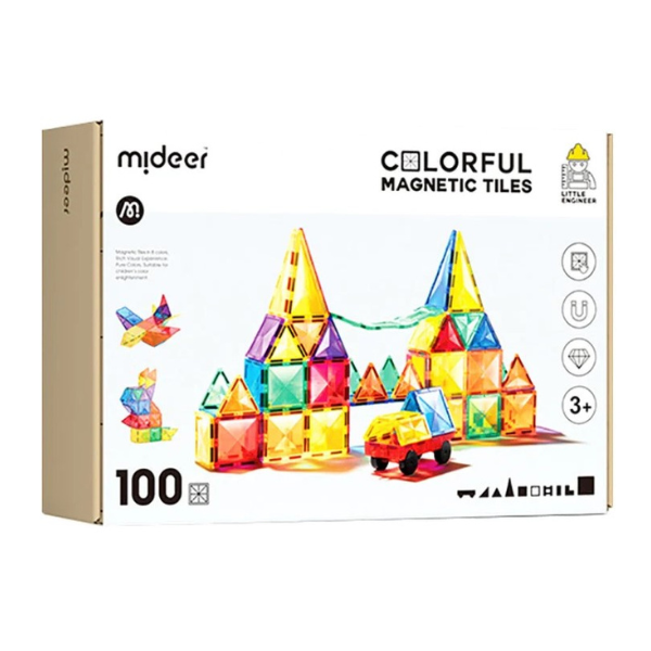 Set multicolor de construcție magnetic, 100 buc. [4]