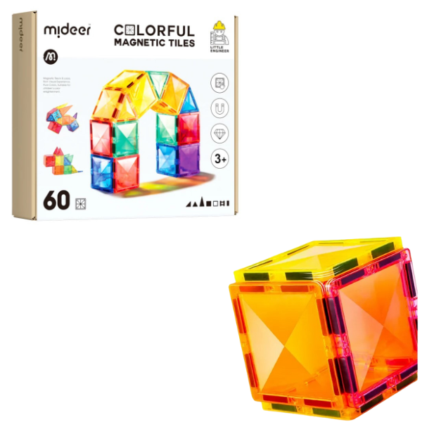 Set multicolor de construcție magnetic, 60 buc. [1]
