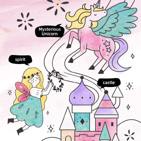 Set Pictură de Buzunar cu Acuarelă "Legendele unicornilor" [5]