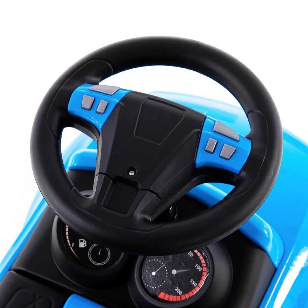 Tolocar SuperCar pentru copii cu volan muzical, albastru, Polesie (84484) [10]