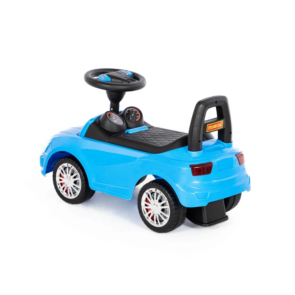 Tolocar SuperCar pentru copii cu volan muzical, albastru, Polesie (84521) [3]