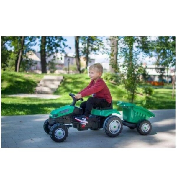 Tractor cu remorca ACTIVE, roșu/verde [13]