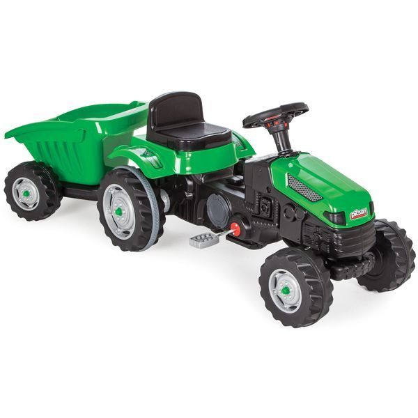 Tractor cu remorca ACTIVE, roșu/verde [2]