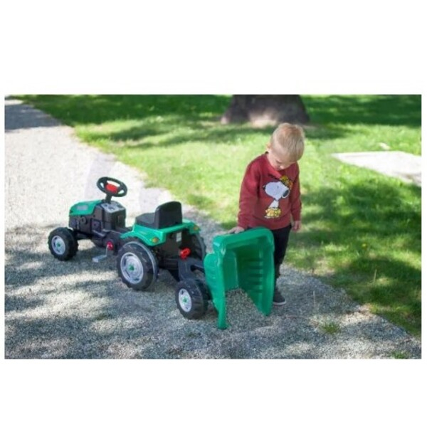 Tractor cu remorca ACTIVE, roșu/verde [14]