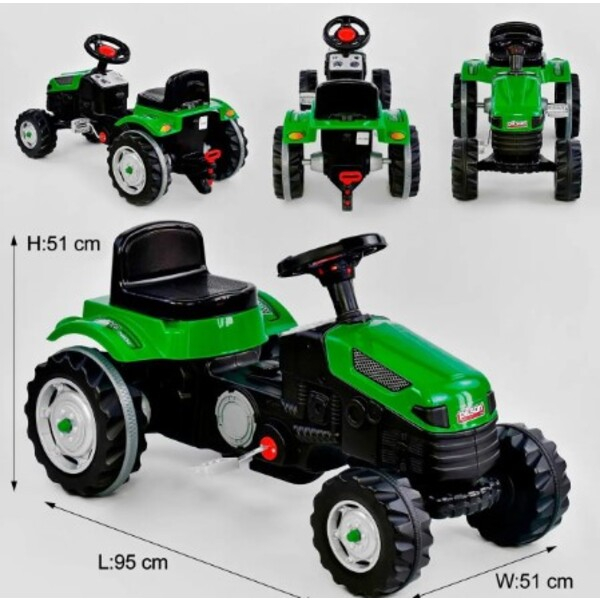 Tractor cu remorca ACTIVE, roșu/verde [16]