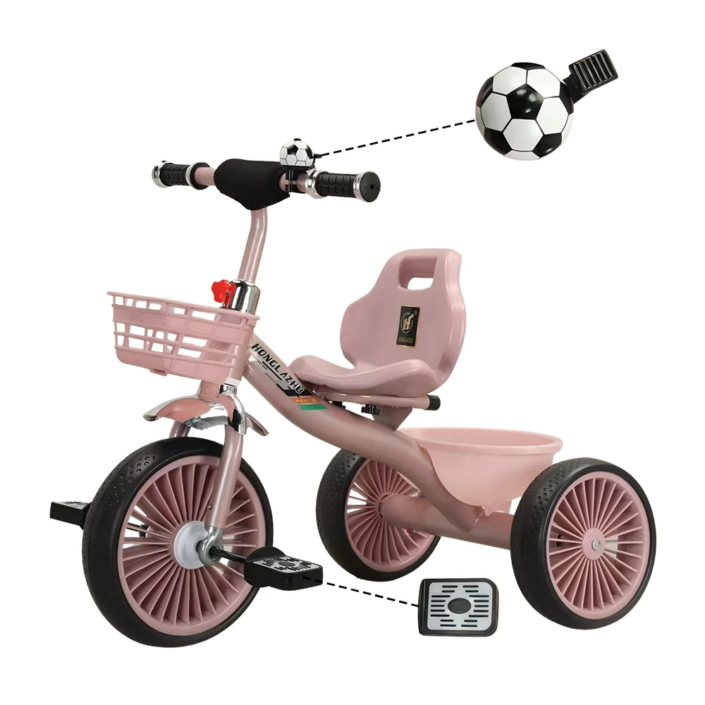 Tricicletă pentru copii cu claxon tip minge, 4 culori (56385) [2]