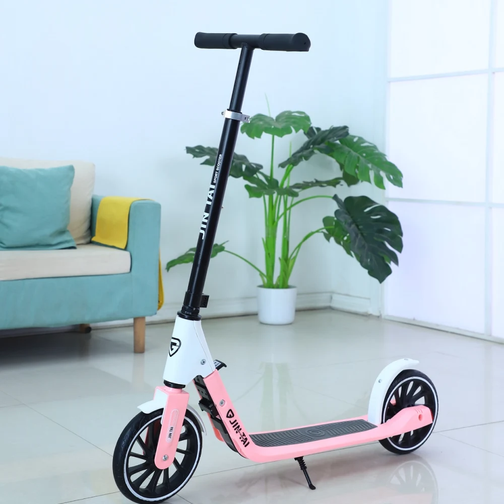 Trotinetă pentru copii cu 2 roți, ghidon reglabil și frână de picior, roz, RTM Scooter (66990) [2]