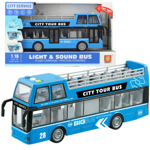 1:16 Autobuz inerțial cu etaj deschis (lumină/sunet) [5]