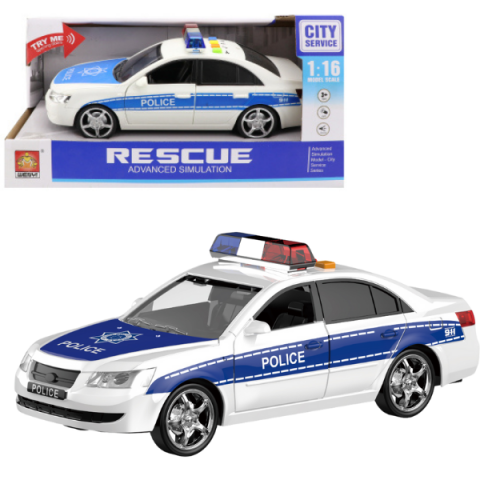 Toate Produsele - 1:16 Mașină de poliție, cu inerție (lumina / sunet)