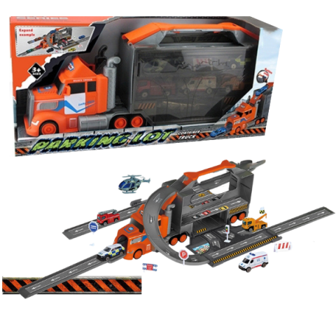 Toate Produsele - 1:64 Set de joacă: "Parcare cu Remorcă"