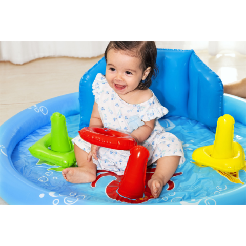 Bestway Piscină gonflabilă pentru copii cu baldachin "Scoica de mare" 115x89x76 cm, 45 L, de la 6 luni [20]