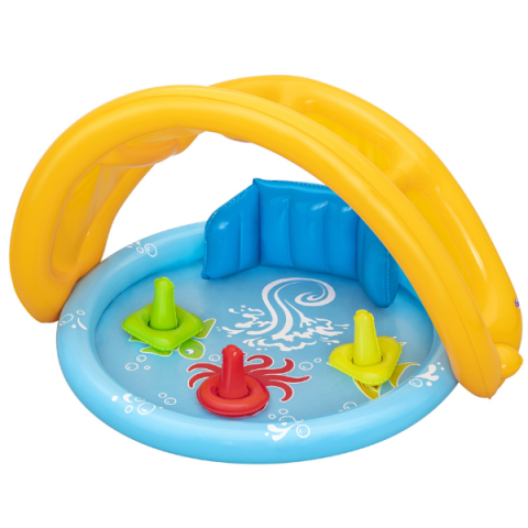 Bestway Piscină gonflabilă pentru copii cu baldachin "Scoica de mare" 115x89x76 cm, 45 L, de la 6 luni [2]