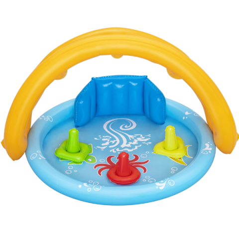 Bestway Piscină gonflabilă pentru copii cu baldachin "Scoica de mare" 115x89x76 cm, 45 L, de la 6 luni [53]
