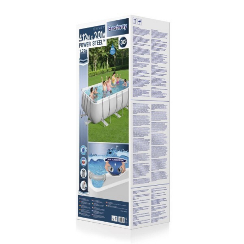 Bestway Piscină Power Steel 412x201x122cm, 8124L, carcas metal [13]
