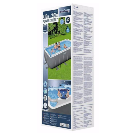 Bestway Piscină Power Steel 412x201x122cm, 8124L, carcas metal [7]