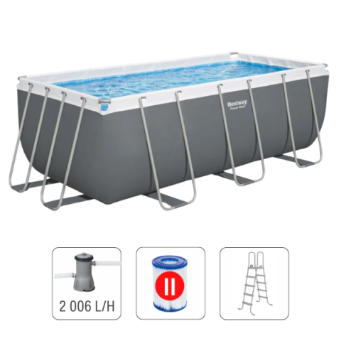 Toate Produsele - Bestway Piscină Power Steel 412x201x122cm, 8124L, carcas metal