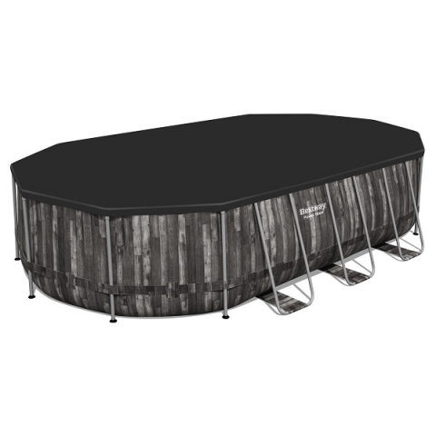 Bestway Piscină Power Steel Oval 610х366х122cm, 20241L, carcas metal [3]