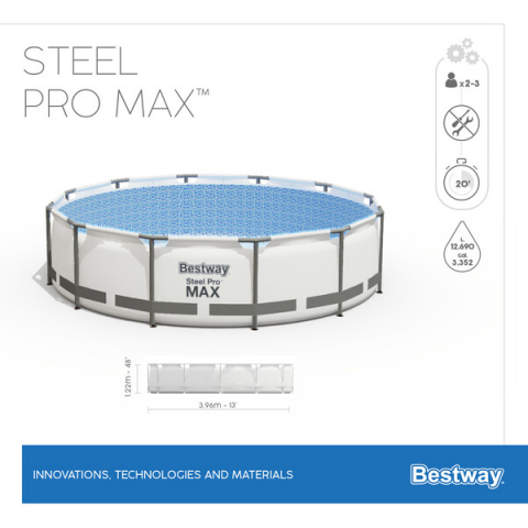 Bestway Piscină STEEL PRO MAX 396х122 cm, 12690 L, cadru metalic [14]