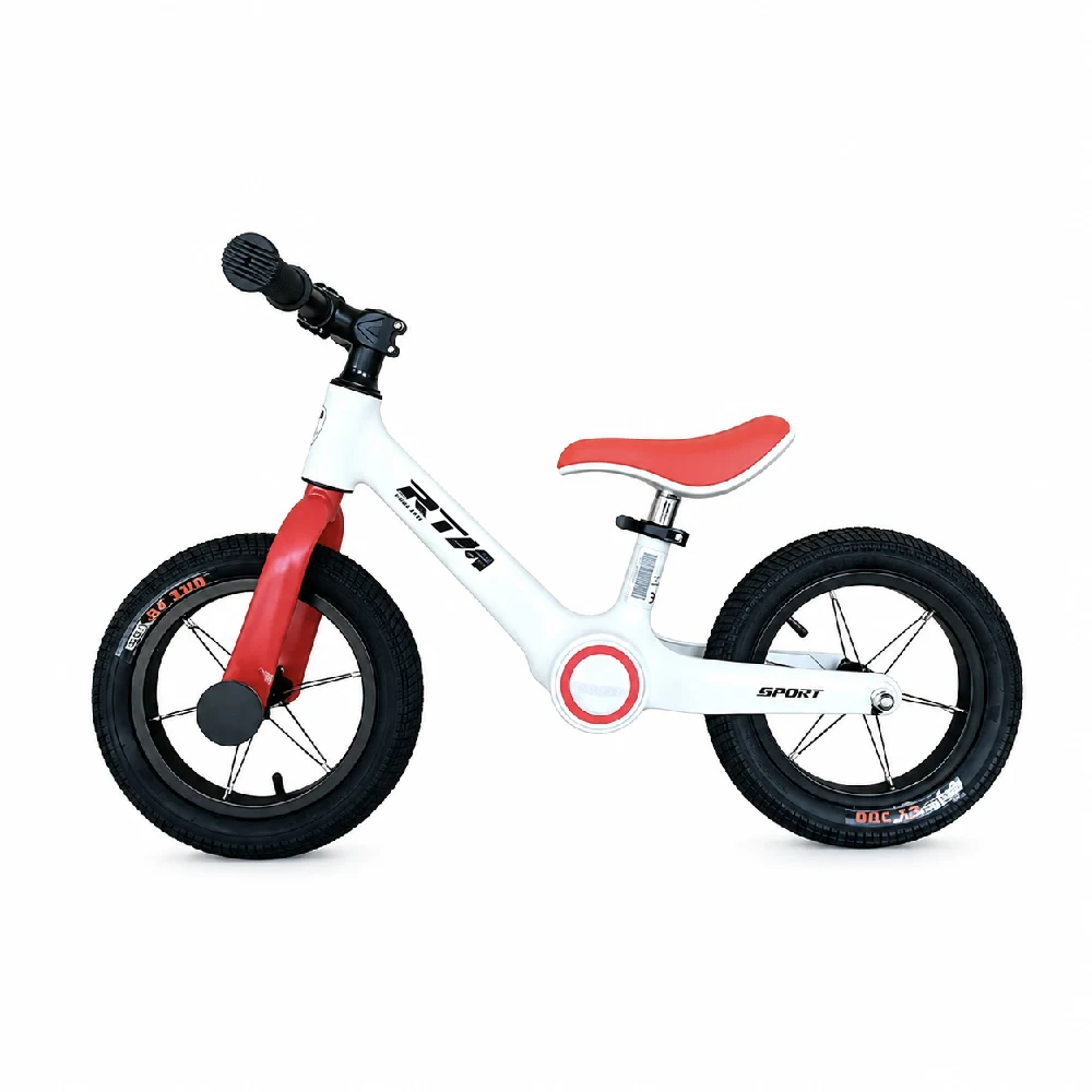 Transport pentru copii - Bicicletă fără pedale pentru copii 12', cadru din aliaj de magneziu, alb (87043)