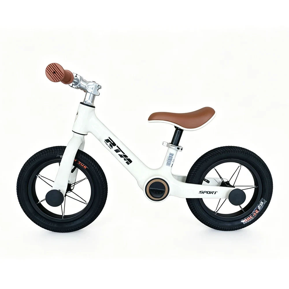 Transport pentru copii - Bicicletă fără pedale pentru copii 12', cadru din aliaj de magneziu, bej (87050)