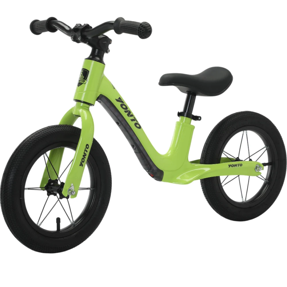 Biciclete de echilibru pentru copii - Bicicletă fără pedale pentru copii, 12' cu lumini LED, verde (97163)