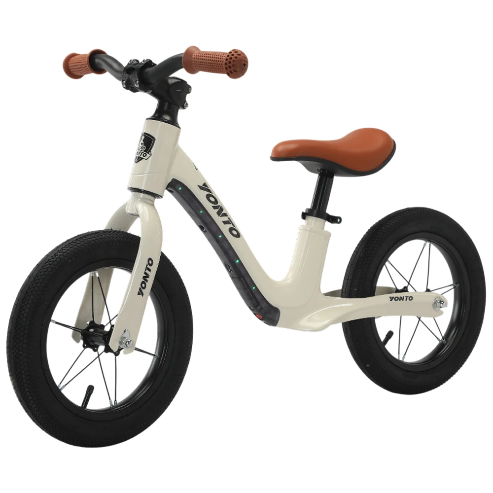 Biciclete de echilibru pentru copii - Bicicletă fără pedale pentru copii, 12' inch, cu lumini LED, albă (513269)