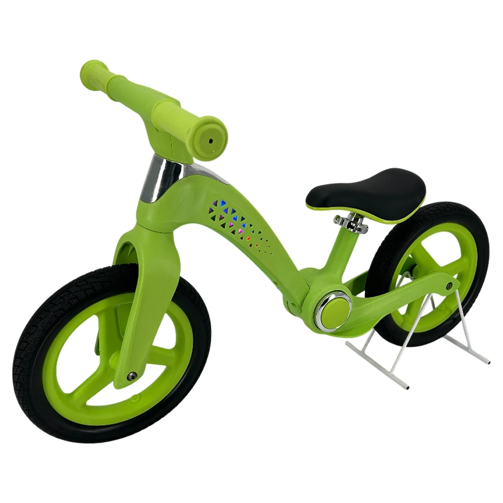 Transport pentru copii - Bicicletă fără pedale pentru copii, 12' pliabilă, cu lumini LED, verde (504169)