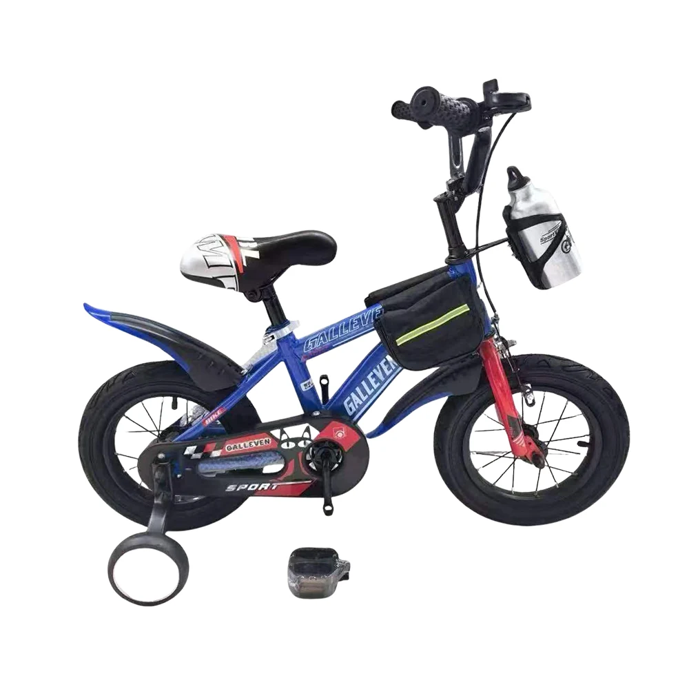 Biciclete - Bicicletă pentru copii 12', cu roți ajutătoare (GALLEVEN-12 albastru)