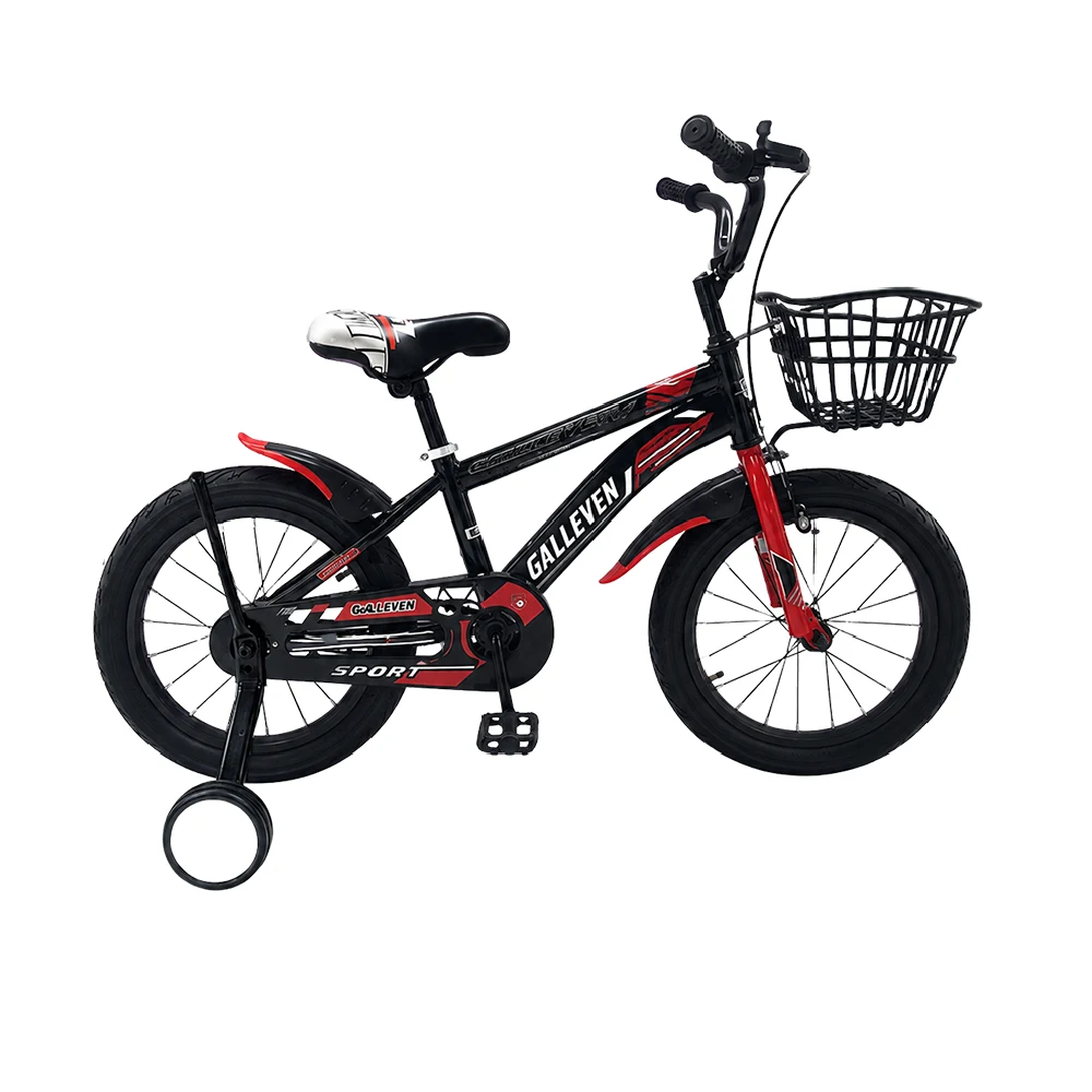 Biciclete - Bicicletă pentru copii 20', cu roți ajutătoare (GALLEVEN-20 rosu-negru)