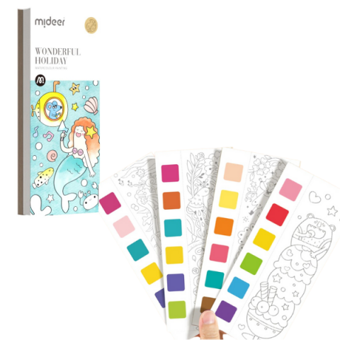 Toate Produsele - Cartea de colorat cu acuarele inclusă „Vacanță minunată”