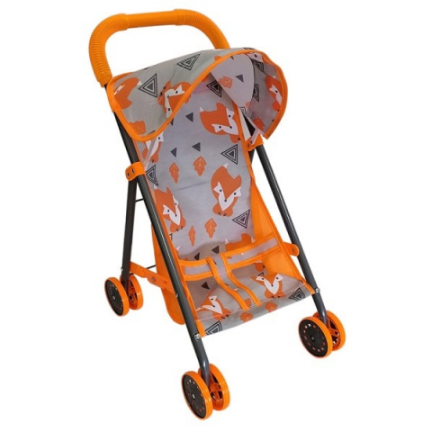Cărucioare pentru păpuși - Cărucior pentru papuși cu impreu orange