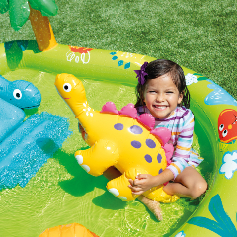 INTEX Centrul de joacă gonflabil “Micul Dino" 191x152x58 cm, 143 L, până la 54 kg, 2+ [4]