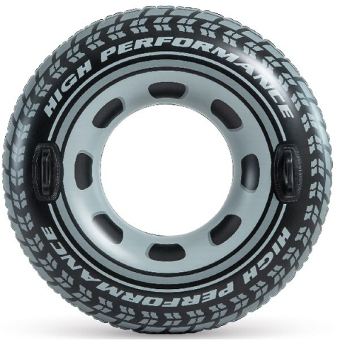 Cercuri pentru înot - INTEX Cerc gonflabil “Anvelopă” D 114 cm cu mânere, până la 100kg, 9+