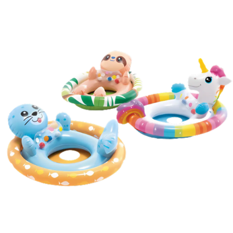 Cercuri pentru înot - INTEX Cerc gonflabil cu decupaje pentru picioare 76х58 cm, până la 23 kg, 3-4 ani, 3 modele