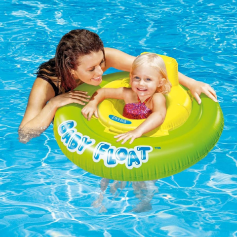 INTEX Cerc gonflabil cu decupaje pentru picioare D 76 cm, până la 15kg, 1-2 ani [1]