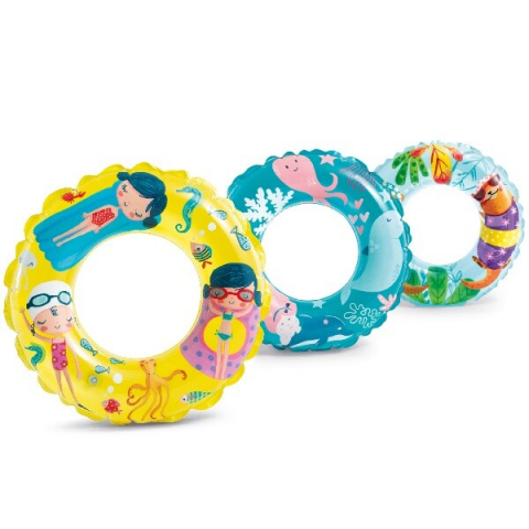 Cercuri pentru înot - INTEX Cerc gonflabil D 61 cm "Recifele din ocean", 6-10 ani, 3 modele